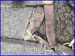 Harnachement tête 1874 bride filet licol longe cuir fauve officier cavalerie ww1