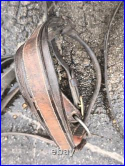 Harnachement tête 1874 bride filet licol longe cuir fauve officier cavalerie ww1