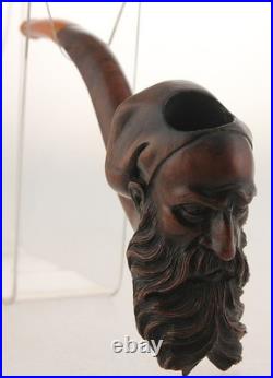 Importante Pipe en bois Figurant un Zouave WW1