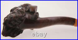 Importante Pipe en bois Figurant un Zouave WW1