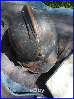 Infanterie Bleu Horizon Uniforme Capitaine 71é R I veste culotte képi casque