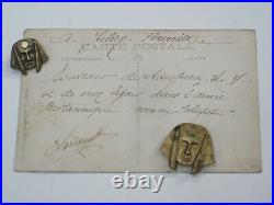Insignes Sphinx, brevet d'Interprete militaire et photo, 1914-1917, France WW1