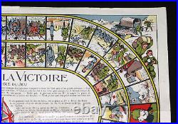 JEU DE L'OIE DE LA VICTOIRE GUERRE 1914 1918 EO 1919 27,5 x 37,4 cm MILITARIA