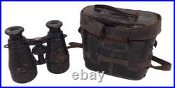 Jumelles + étui officier type 1915 nominative 58ème RA Régiment d'Artillerie WW1