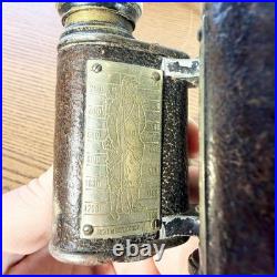 Jumelles militaires françaises WW1 Huet & Cie Paris avec étui cuir d'origine 14s