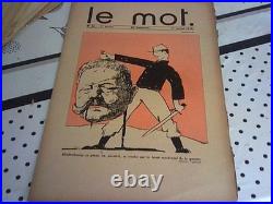LE MOT revue 1915 E/O COMPLET DE SES 20 N°, P. IRIBE, revue politique satirique