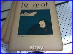 LE MOT revue 1915 E/O COMPLET DE SES 20 N°, P. IRIBE, revue politique satirique