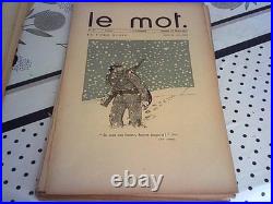 LE MOT revue 1915 E/O COMPLET DE SES 20 N°, P. IRIBE, revue politique satirique