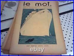 LE MOT revue 1915 E/O COMPLET DE SES 20 N°, P. IRIBE, revue politique satirique