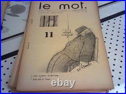 LE MOT revue 1915 E/O COMPLET DE SES 20 N°, P. IRIBE, revue politique satirique
