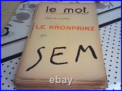 LE MOT revue 1915 E/O COMPLET DE SES 20 N°, P. IRIBE, revue politique satirique