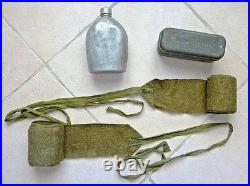 LOT ÉQUIPEMENT US WW1 / MOLLETIÈRES BIDON BOITE A VIVRE / Doughboy USA WW1