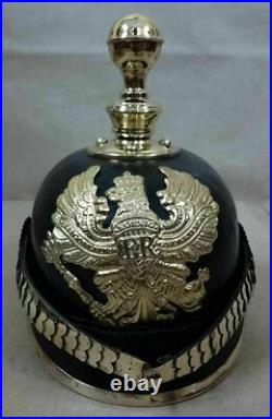 Laiton Cuir Casque Première Guerre Mondiale Allemand Pickelhaube Fr Prussien