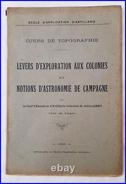 Livre Militaire 1929 Levers d'Exploration aux Colonies et Astronomie de Campagne
