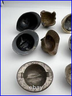 Lot De 11 Casque Miniature, militaria, poilus, tranchées, police Clochette