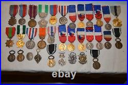 Lot De 33 Medailles Diverses Militaires Et Civiles-certaines Sans Ruban