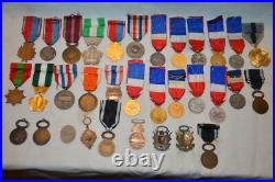 Lot De 33 Medailles Diverses Militaires Et Civiles-certaines Sans Ruban