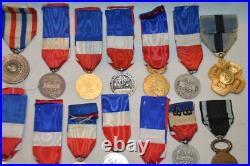 Lot De 33 Medailles Diverses Militaires Et Civiles-certaines Sans Ruban