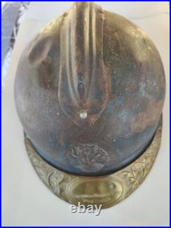 Lot WW1, Coque de casque+Plaque Visière Commémorative et Gourde