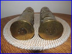 Lot de 2 vases en douilles d'obus 1916 Art des tranchées -1ére Guerre mondiale