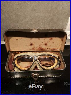 Lunettes d'aviateur OTO Militaria WW1, WW2, lunettes règlementaires de pilote