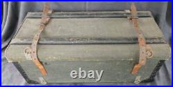 Malle militaire WW1 1914-1918 bois toile de jute rare REF 6037