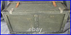 Malle militaire WW1 1914-1918 bois toile de jute rare REF 6037