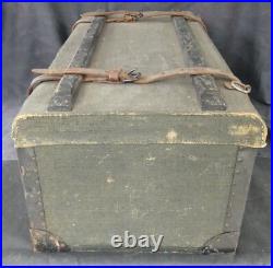 Malle militaire WW1 1914-1918 bois toile de jute rare REF 6037