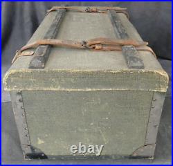 Malle militaire WW1 1914-1918 bois toile de jute rare REF 6037