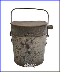 Marmite de campagne française WWI 1914-1918, état vintage