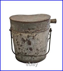 Marmite de campagne française WWI 1914-1918, état vintage