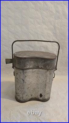 Marmite de campagne française WWI 1914-1918, état vintage
