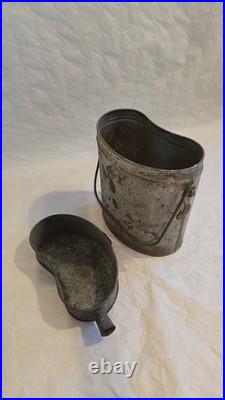 Marmite de campagne française WWI 1914-1918, état vintage