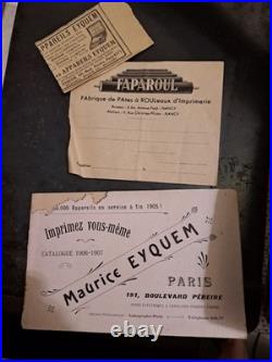 Militaire 1909 Limographe Eyquem / Cyclostyle Gestetner Complet avec Archives