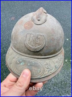 Militaria Casque Adrian Troupe Affique Moutarde Et Nominatif Ww1