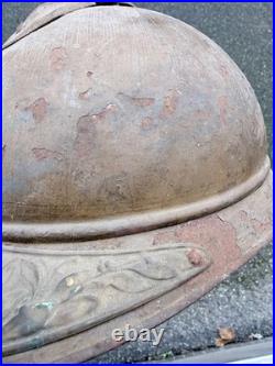 Militaria Casque Adrian Troupe Affique Moutarde Et Nominatif Ww1