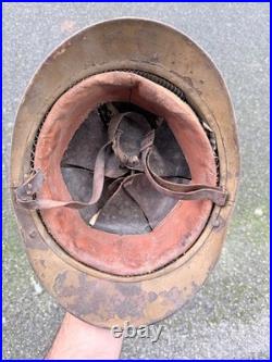 Militaria Casque Adrian Troupe Affique Moutarde Et Nominatif Ww1