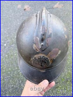 Militaria Casque Adrian Ww1 Belgique 13° De Ligne