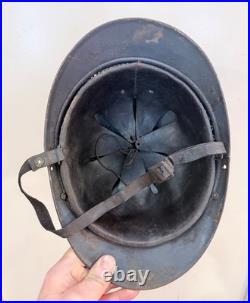Militaria France Ww1 Rare Casque Adrian Intendance