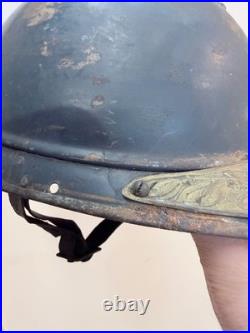 Militaria France Ww1 Rare Casque Adrian Intendance