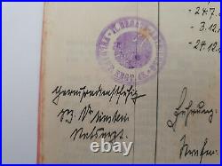 Militärpass. Dr. EINSTEIN signature! Stabsarzt. Ldw. Fussart. Nr. 20