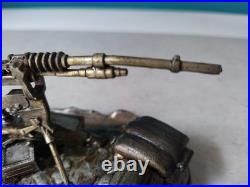 Mitrailleuse Hotchkiss 14-18 Métal Argenté Signé Ouvet Encrier Militaire