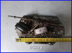 Mitrailleuse Hotchkiss 14-18 Métal Argenté Signé Ouvet Encrier Militaire