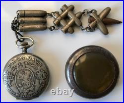 Montre Lip Souvenir Grande Guerre 14-18 Compagnie Du Gaz De Lyon Militaria Wwi