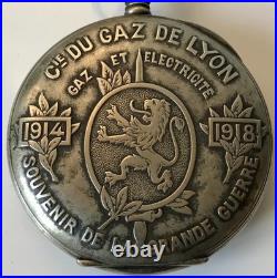 Montre Lip Souvenir Grande Guerre 14-18 Compagnie Du Gaz De Lyon Militaria Wwi