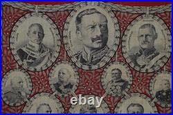 Mouchoir Allemand 1914/1918-deutsche Heerführer 1914-marechaux-generaux-amiraux