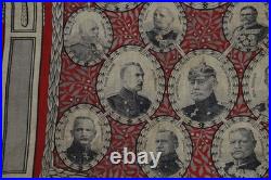 Mouchoir Allemand 1914/1918-deutsche Heerführer 1914-marechaux-generaux-amiraux