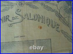 Mouchoir SAINTE SOPHIE SALONIQUE 1916 ARMÉE D'ORIENT Poilu WW 1914-1918 ORIGINAL