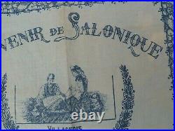 Mouchoir VILLAGEOIS SALONIQUE 1916 ARMÉE D'ORIENT Poilu WW 1914-1918 ORIGINAL