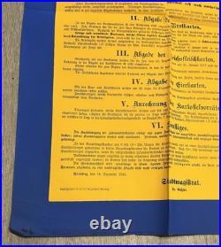 ORIGINAL WK Plakat Nürnberg 1916 Brot Fleisch Eier Rationierung Bekanntmachung